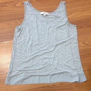 LOFT Light Gray Sleeveless Tank Top